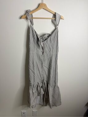 Lost in Lunar Polka Dot High-Low Dress in Light Gray st. Claire maxi NWT Medium